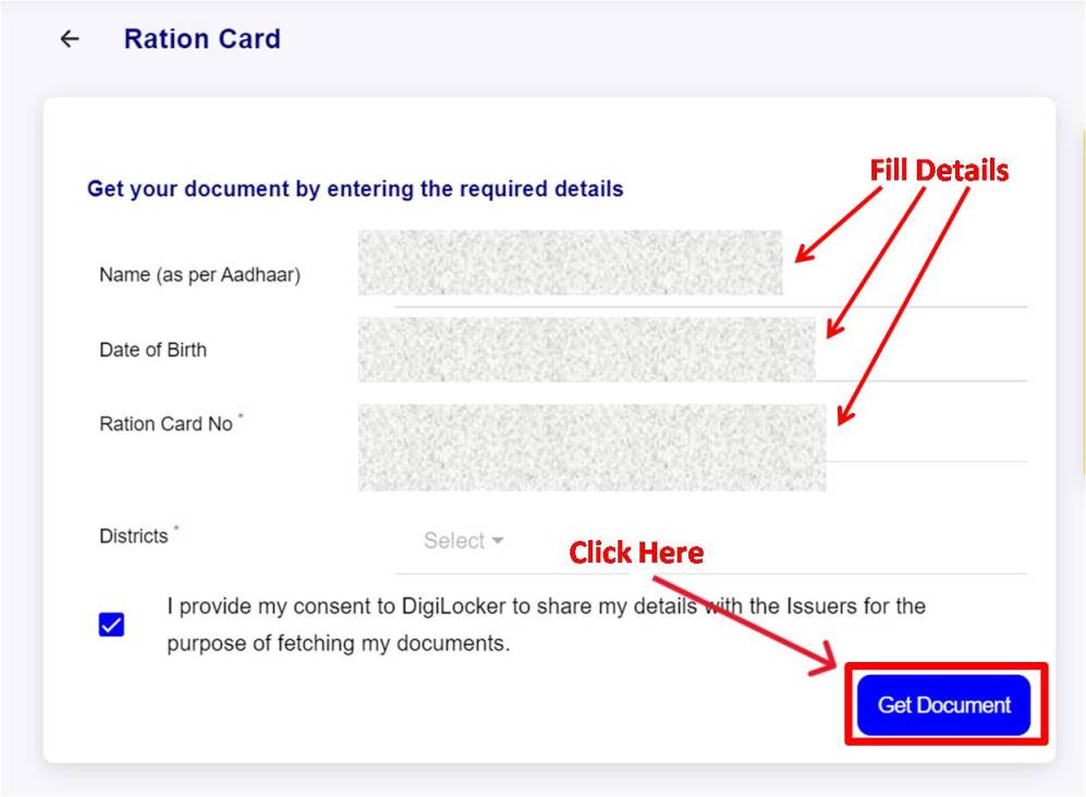 Download Digital Ration card Online